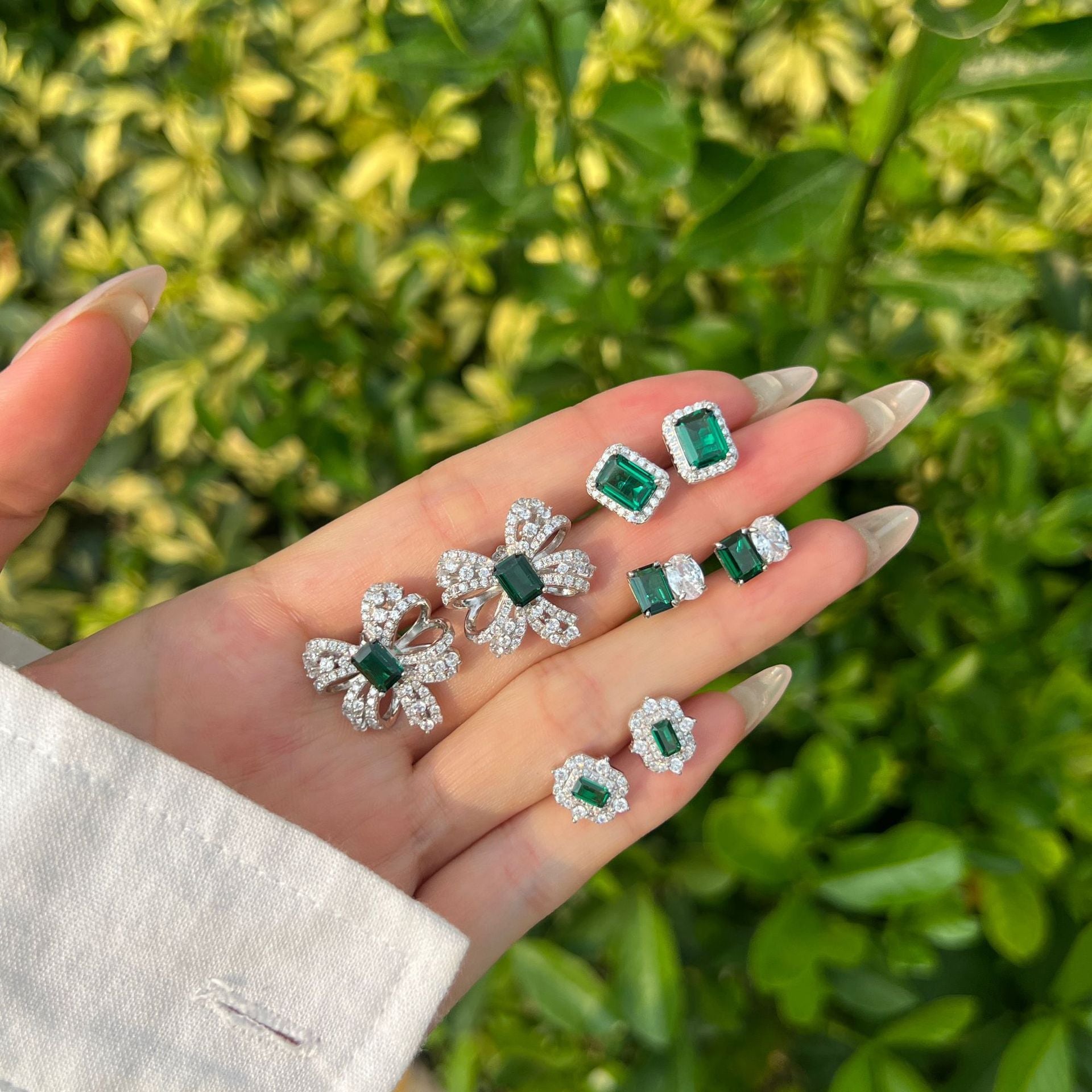 S925 Sterling Silver Stud Earrings Special Interest Light Luxury Design Bow