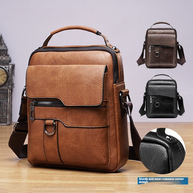 Men's One Shoulder Retro Business Crossbody Bag