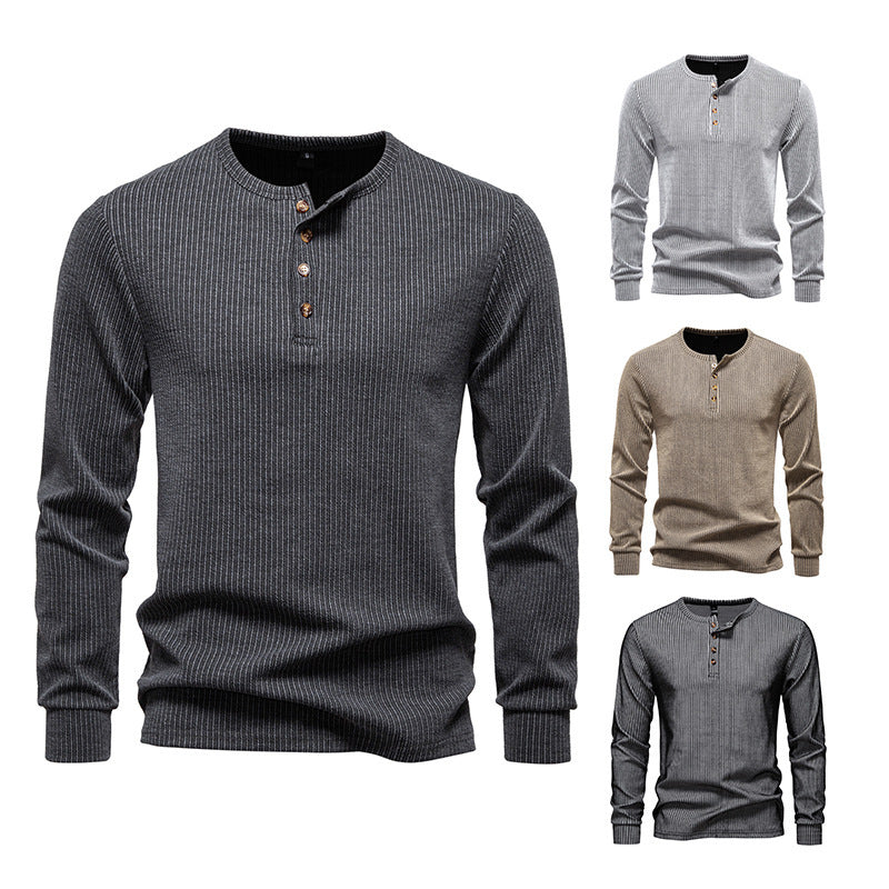 Casual Fashion Long Sleeve Men's Slim Fit Sports T-shirt