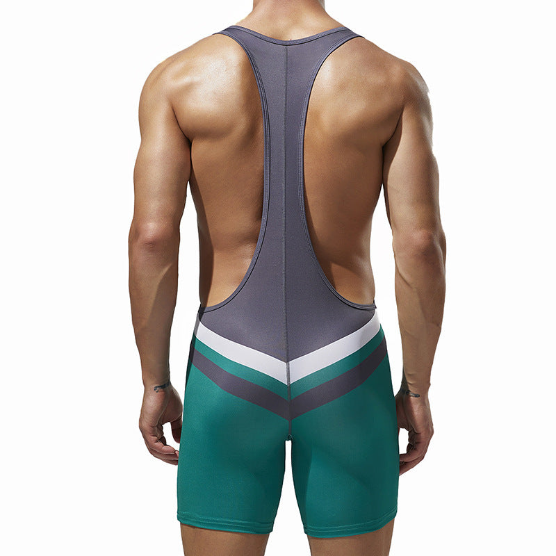 Men's Sports Vest Bodybuilding Basic Dancing Dress Yoga Exercise Clothing Jumpsuit