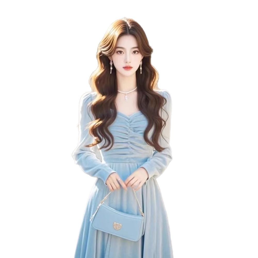 Fairy Dress Sweet Mid-waist Long Sleeve