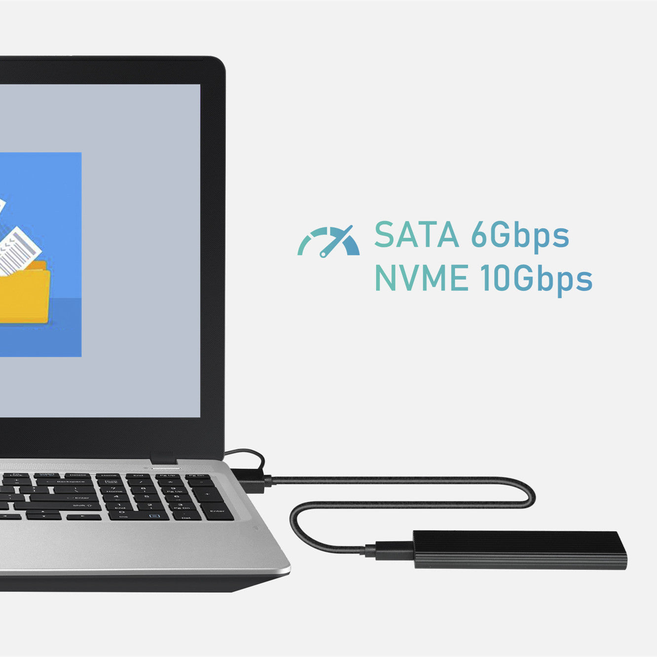 Dual Protocol SSD Universal Hard Disk Enclosure