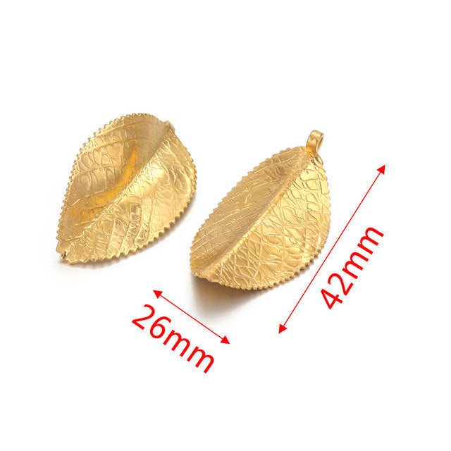 Stainless Steel Leaves Earring Ornament Accessories