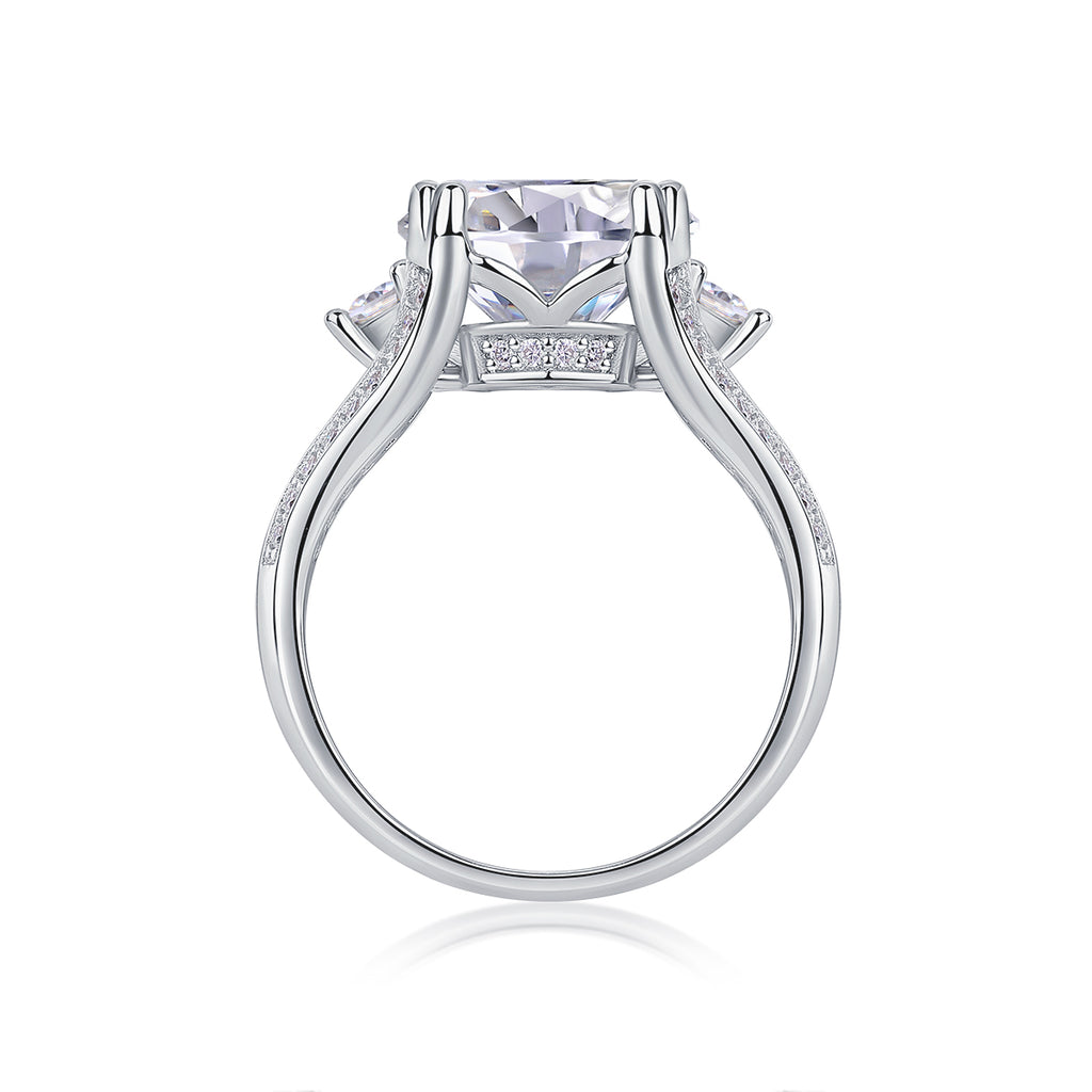 1Elegant Radiance - A Fashionable And Luxurious Jewelry Piece Set With 5-carat Moissanite S925 Sterling Silver And Platinum-plated Diamond Prohibit TikTok sales