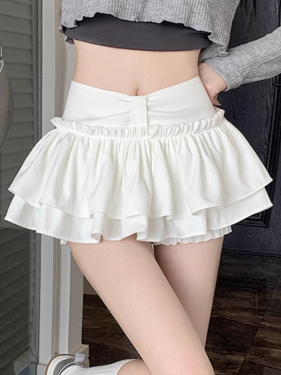 Korean Style Hot Girl Fashion High Waist Slimming A- Line Skirt