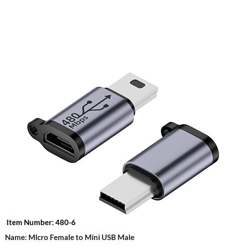 USB To Mini Adapter V3 To Type-C Charging Cable Adapter T-port Micro