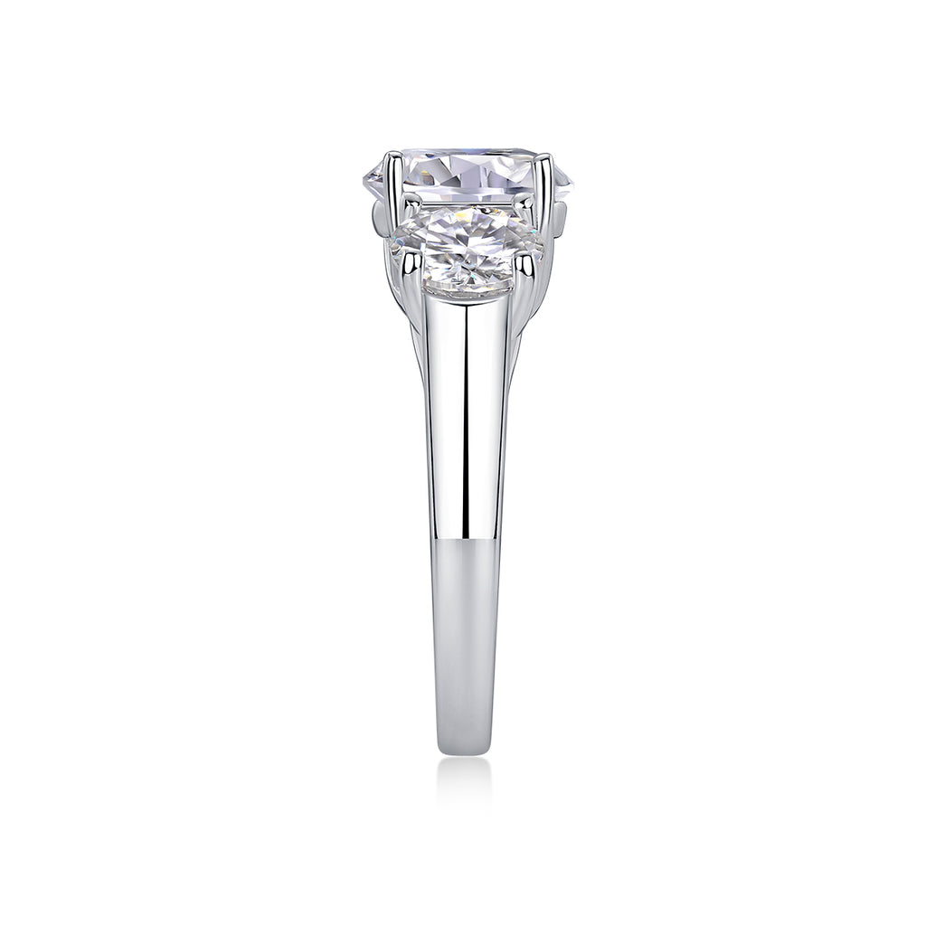 1Three Lives Of Fortune - A Fashionable And Luxurious Jewelry Piece Set With 3-carat Moissan Diamond S925 Sterling Silver And Platinum-plated Diamond Prohibit TikTok sales