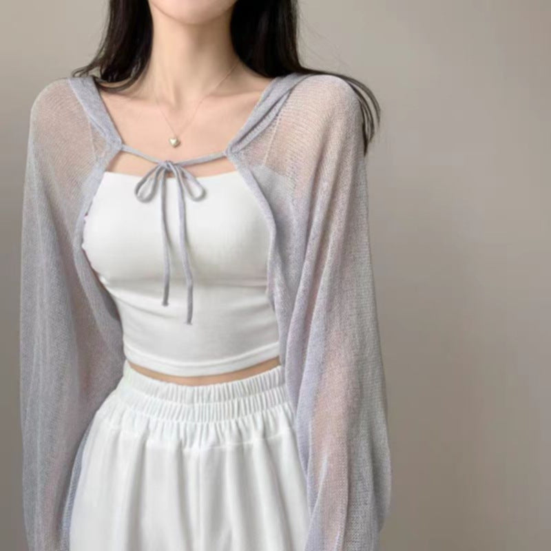 Women's Thin Suspender Skirt Shawl Air Conditioning Shirt