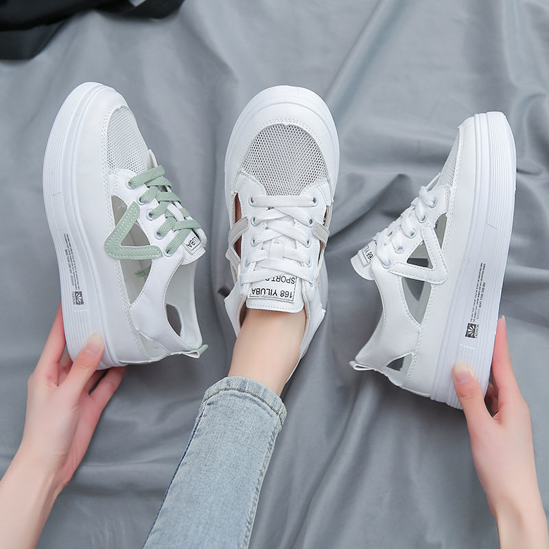 Thick-soled Sponge Cake All-match Baotou Casual Sports White Women's Shoes