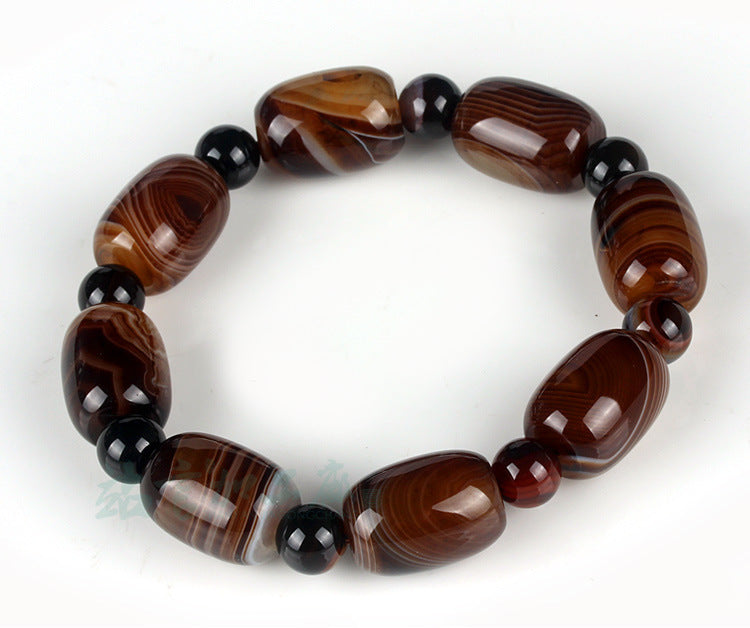 A Lucky Drum Bead Buddhist Prayer Bead Bracelet