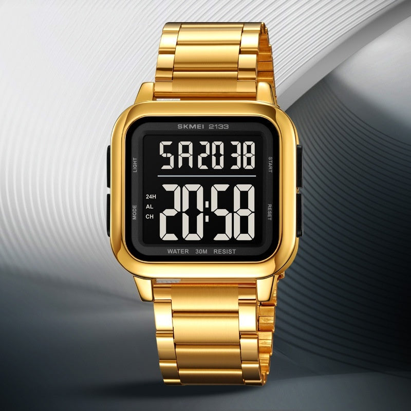 Fashion Trend Luminous Square Electronic Waterproof Watch