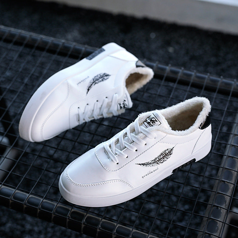 Plush Thick Board Shoes Casual Versatile Student Men's Cotton Shoes