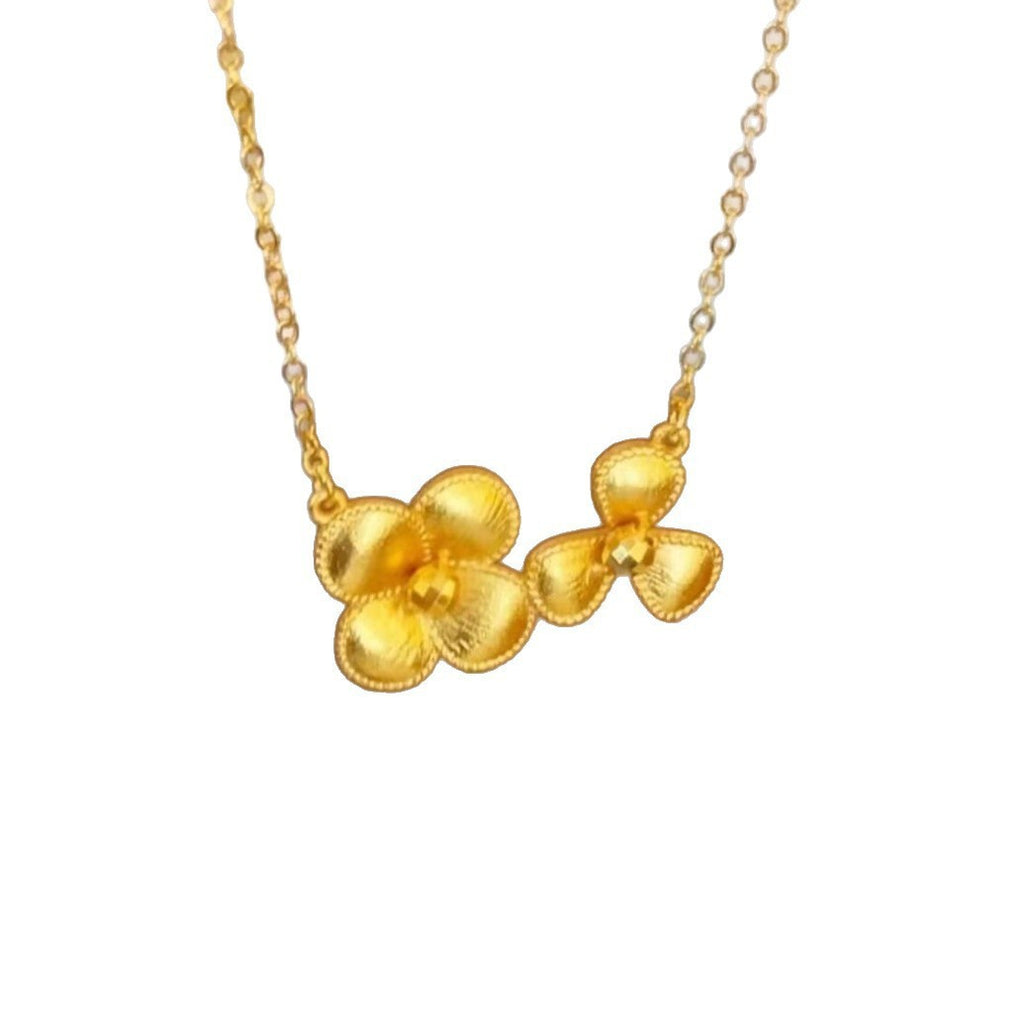 Bright Flower Pattern Women's Light Luxury Fashion All-match High-grade Flower Necklace