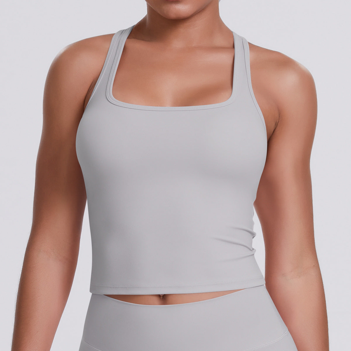 Solid-color Brushed-back Camisole For Women