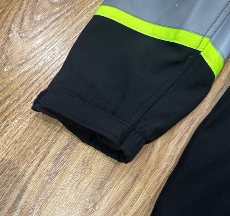 Soft Shell Waterproof Black Night Reflective Work Clothes