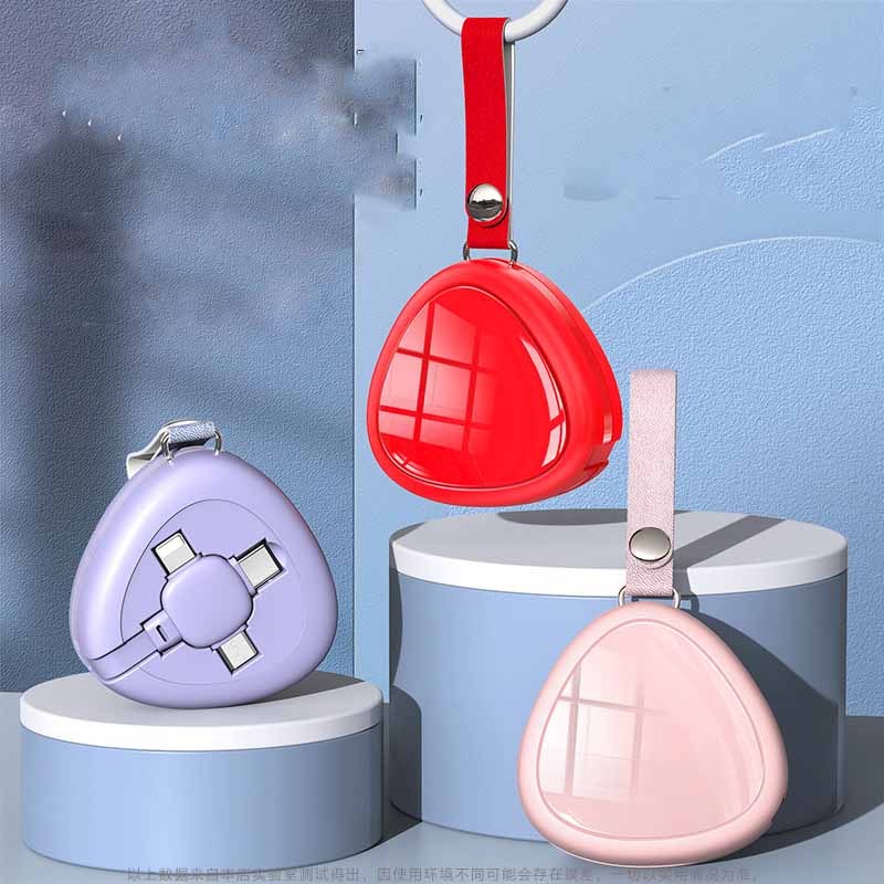 New Stretch One Drag Three Data Line Enterprise Small Gift Fast Charge Three In One Charging Line To Receive Stretch Data Line
