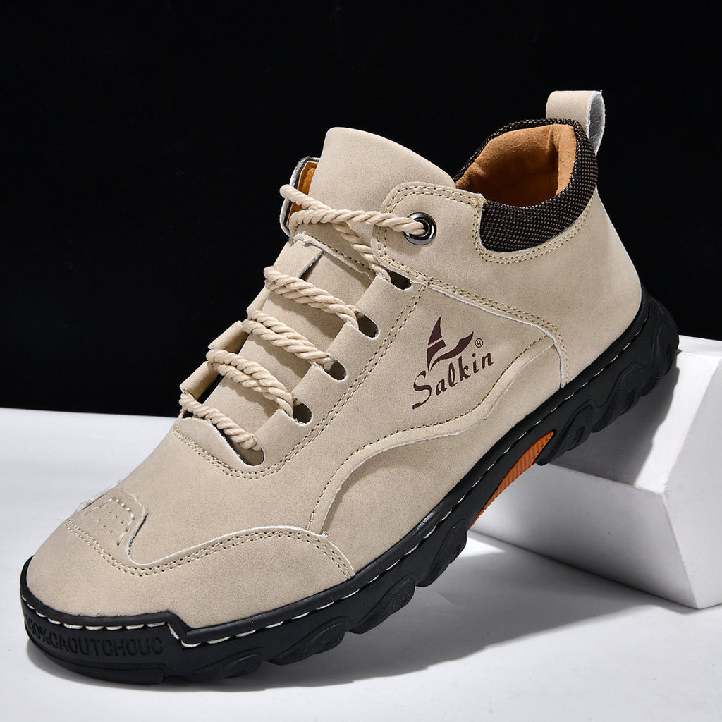 Comfortable Flat Lace-up Casual Shoes For Hiking