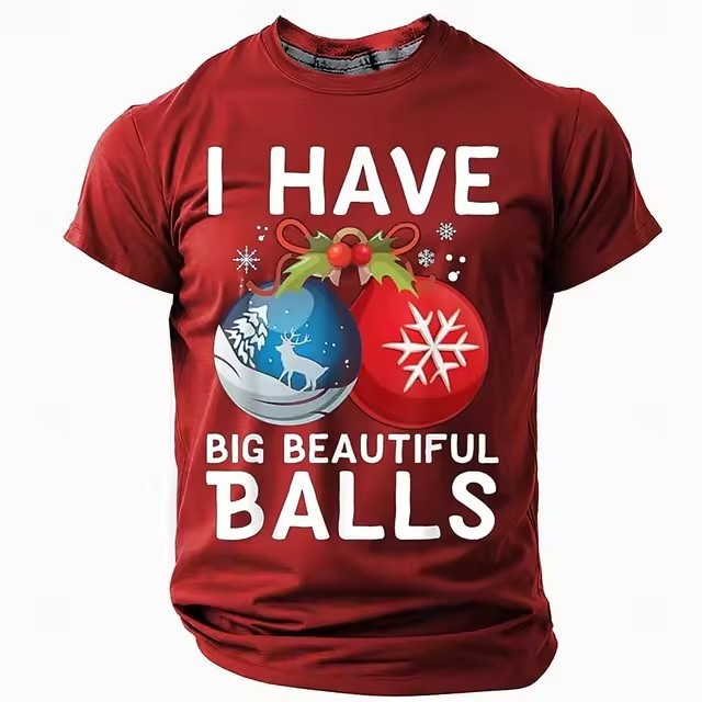 Christmas Style Men's T-shirt 3D Digital Printing