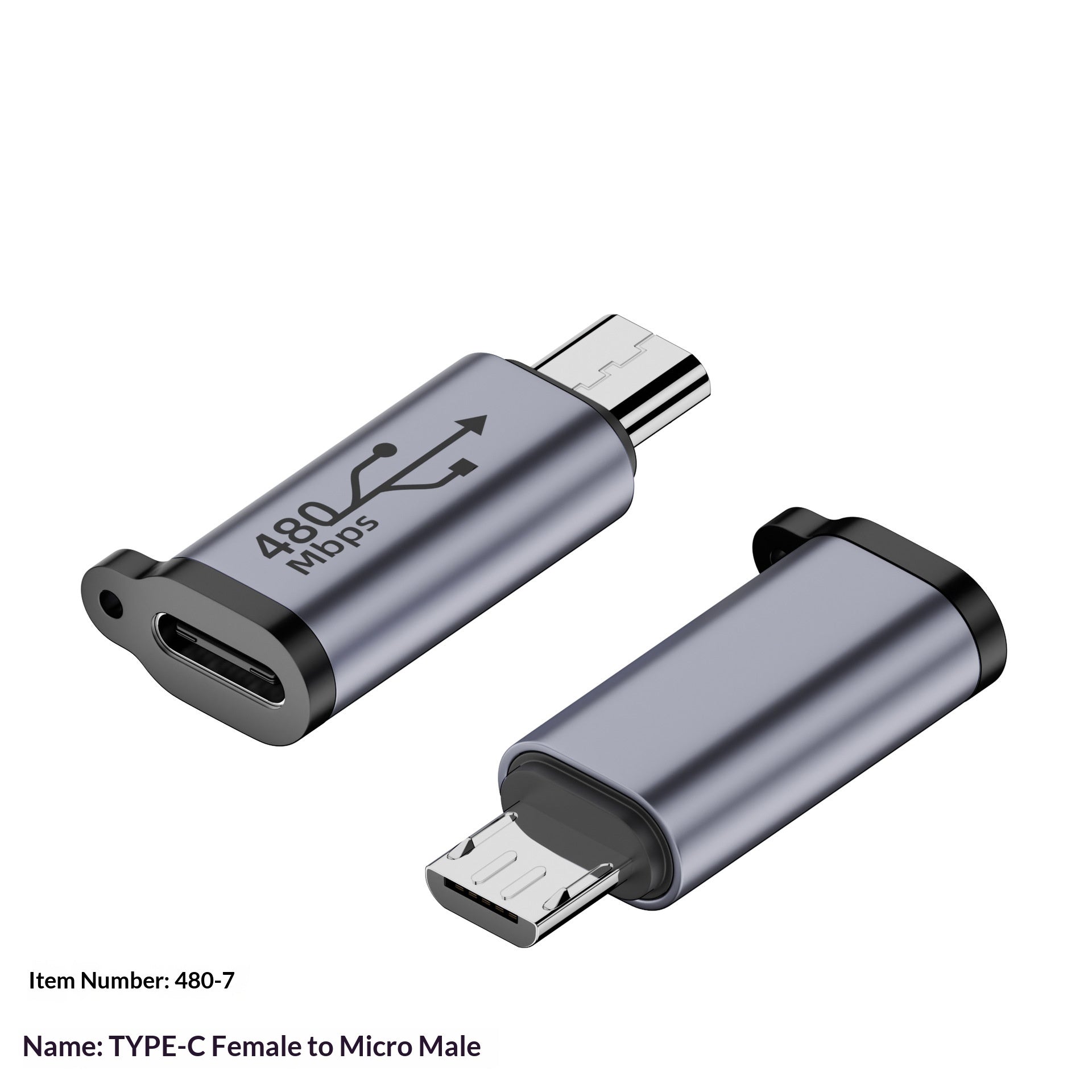 USB To Mini Adapter V3 To Type-C Charging Cable Adapter T-port Micro