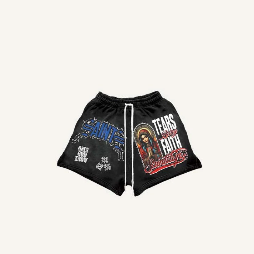 Loose Casual Print Men's Shorts