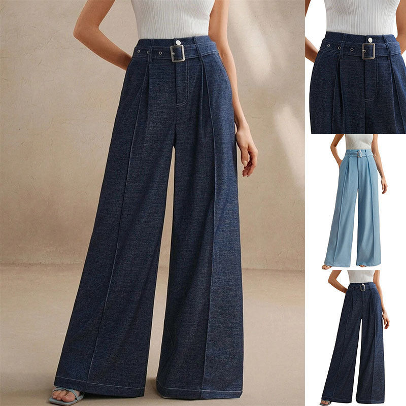 Wide-leg High Waist Jeans For Women