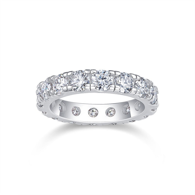 1Yearning - A Fashionable And Luxurious Jewelry Piece Set With One-third Carat Moissanite S925 Sterling Silver And Platinum-plated Diamond Prohibit TikTok sales