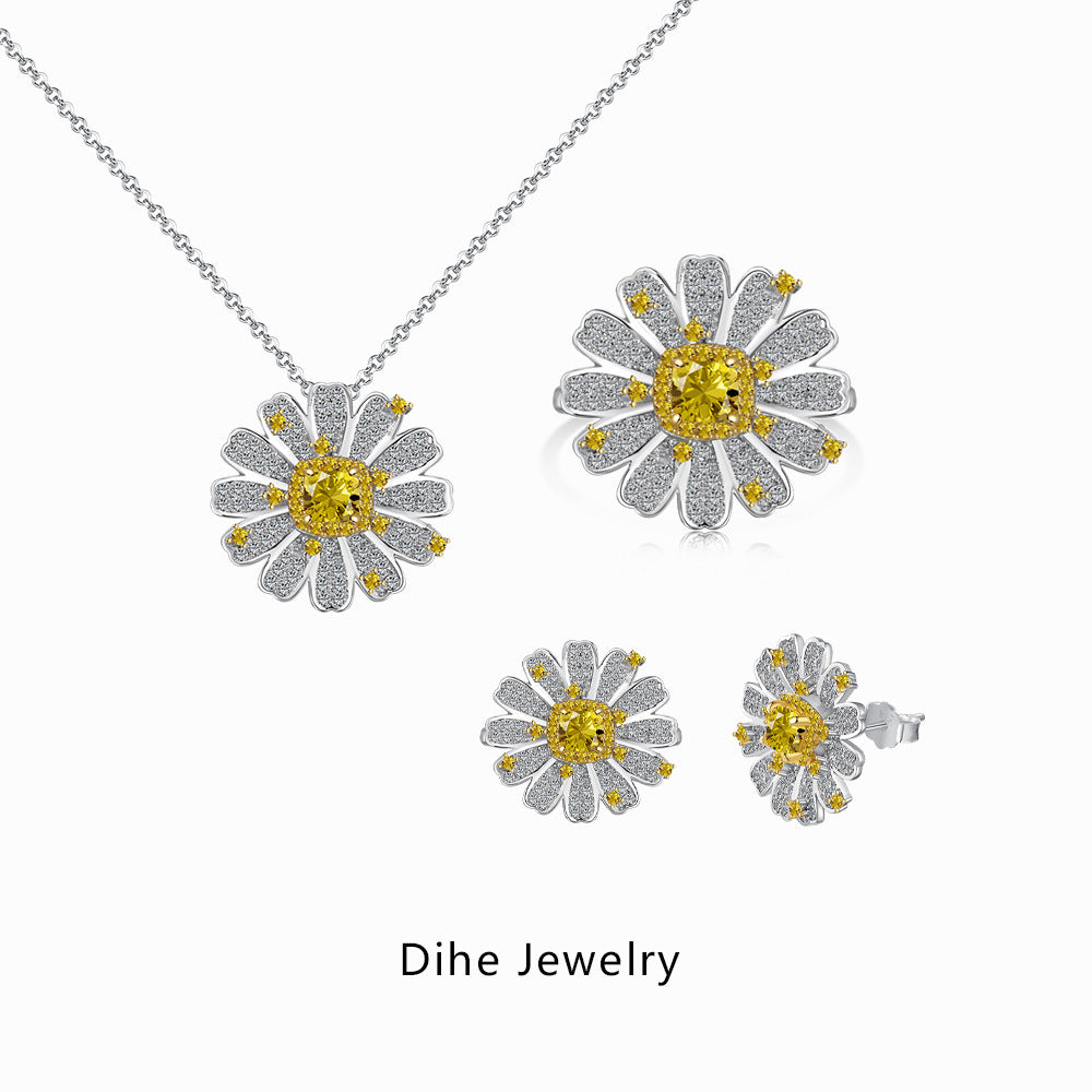 Japanese And Korean Light Luxury S925 Sterling Silver Rings Ear Studs