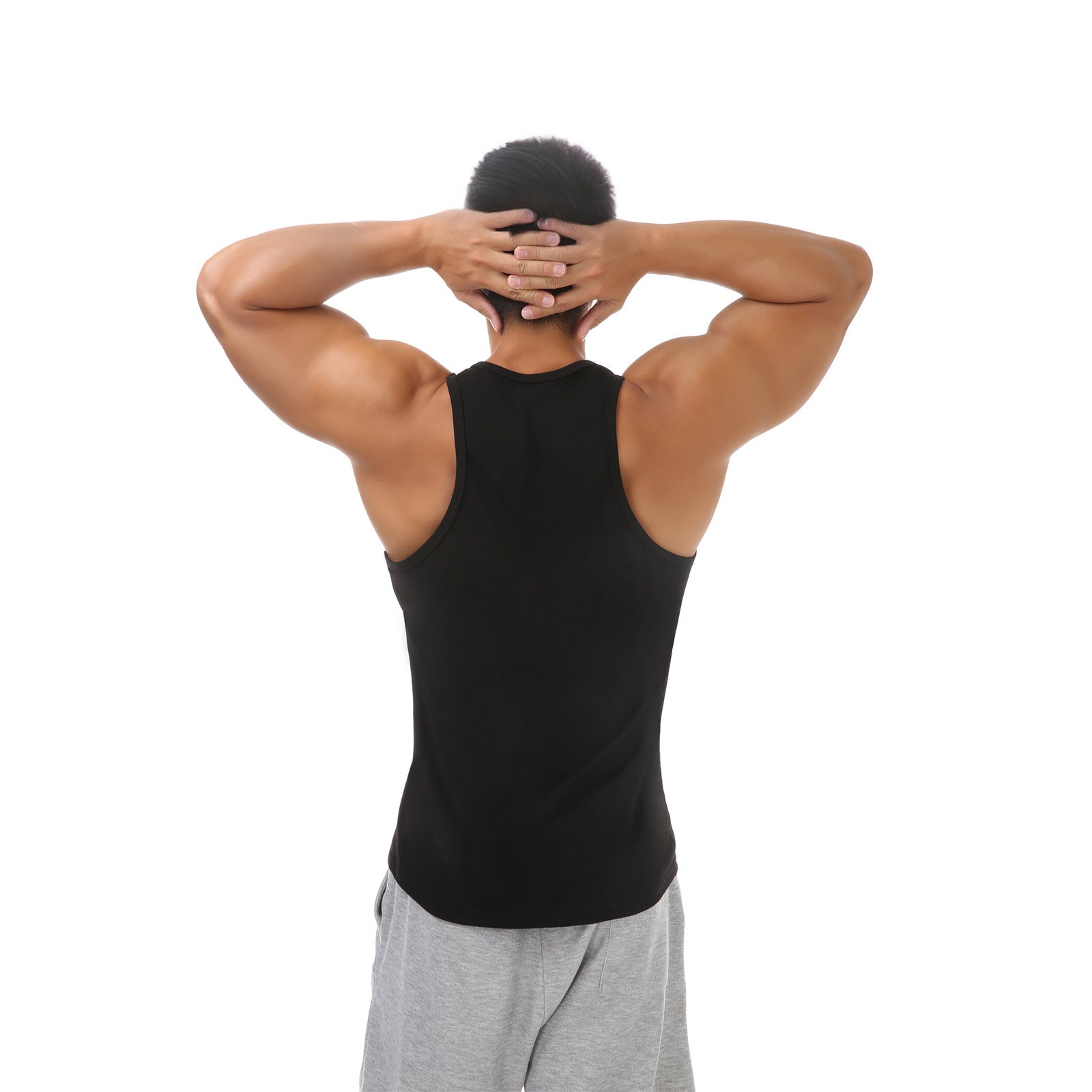 Men's Loose-fitting Sleeveless Shirt Sexy Deep V-neck Sports T-shirt