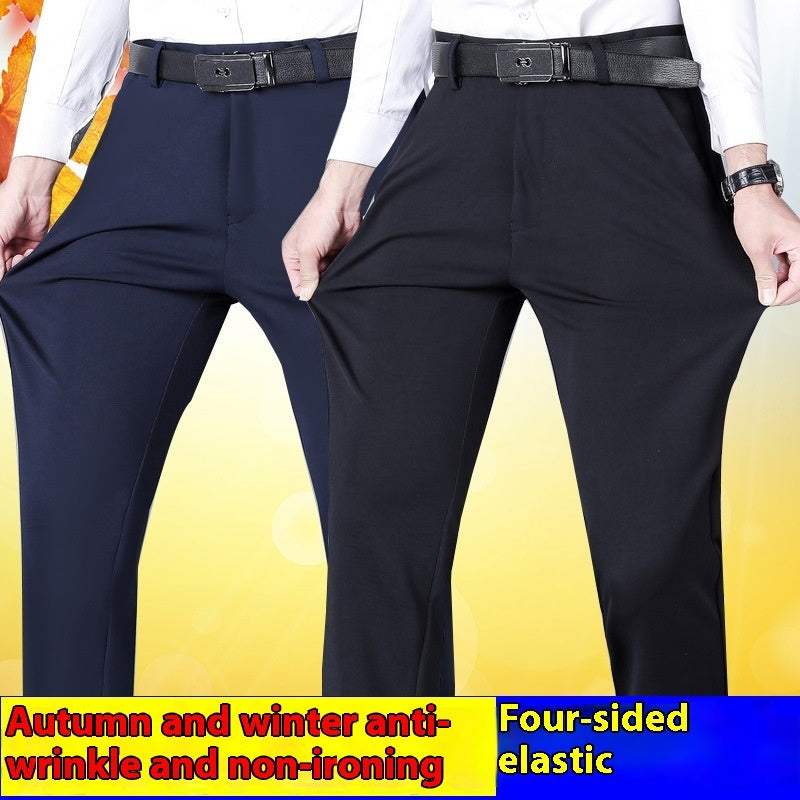 Young And Middle-aged Men's Autumn And Winter New Stretch Casual Pants