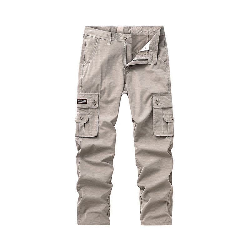 Outer Wear Fashion Straight Multi-pocket Cargo Pants