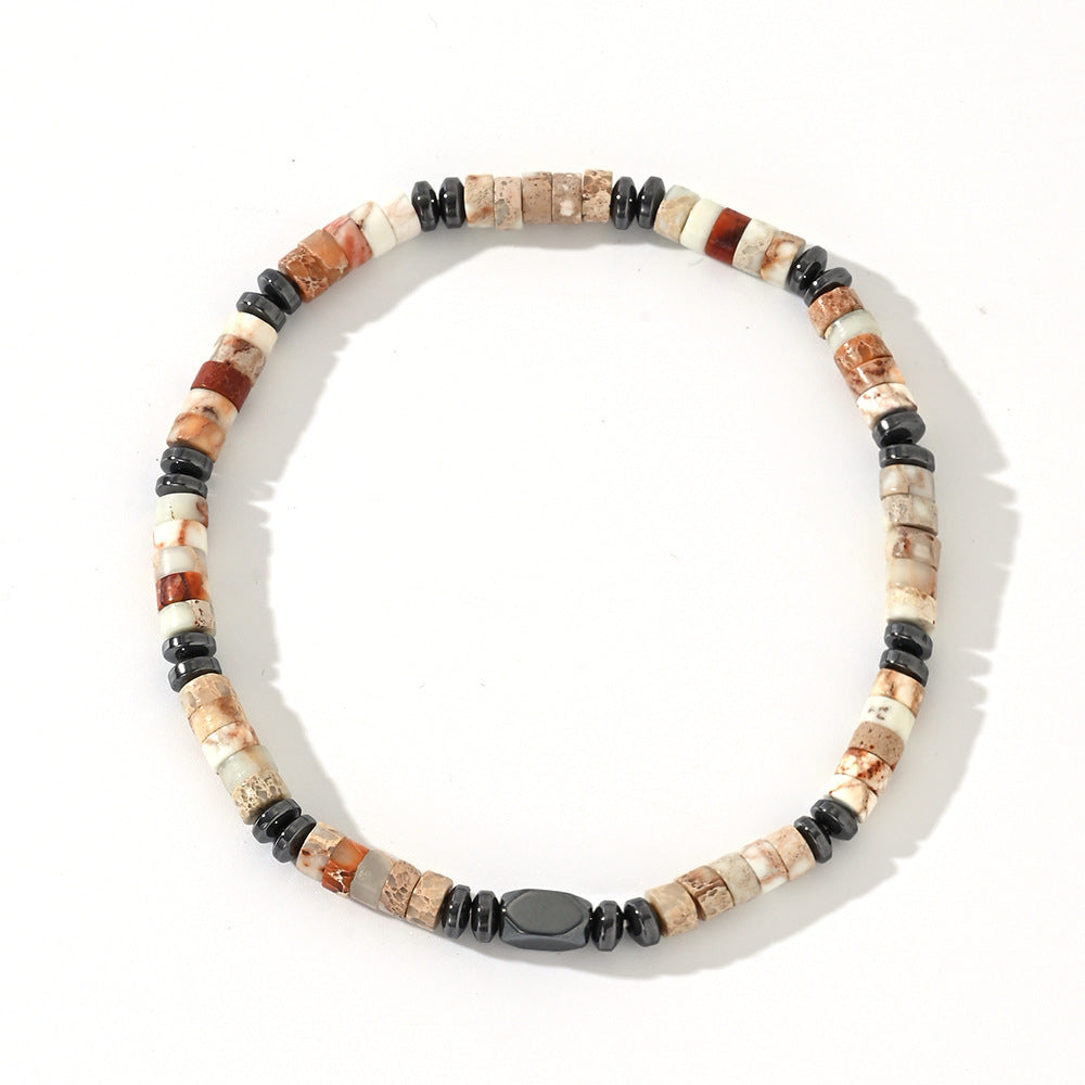 Natural Semi-precious Stone Beads String Men's Bracelet