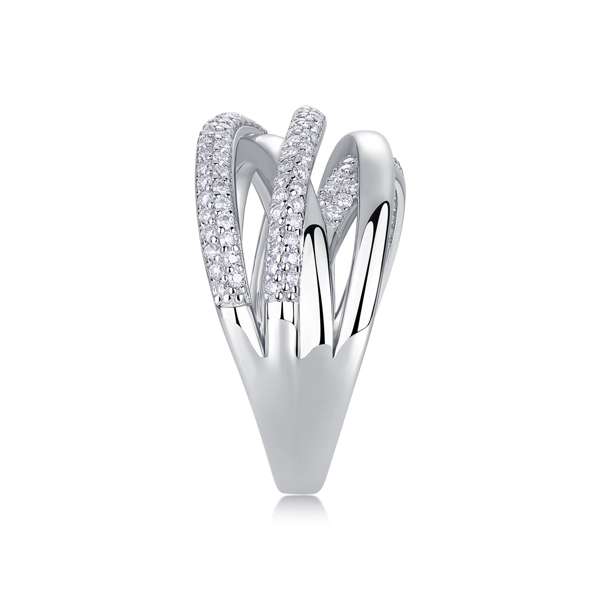 1Brilliant Interweaving - A Fashionable And Luxurious Jewelry Accessory Set With Moissanite S925 Sterling Silver And Platinum-plated Diamond Prohibit TikTok sales