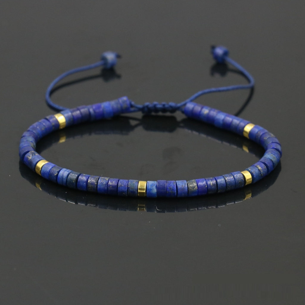Hot-selling Lapis Spacer Beads Woven Bracelet