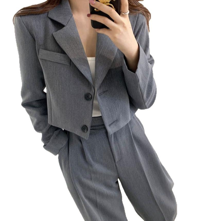 Small Business Suit Coat High Waist Straight Women's Casual Pants