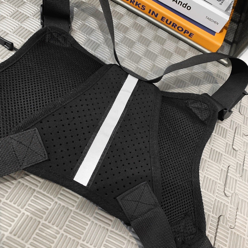 Tactical Sports Mechanical Style Reflective Tooling Chest Bag