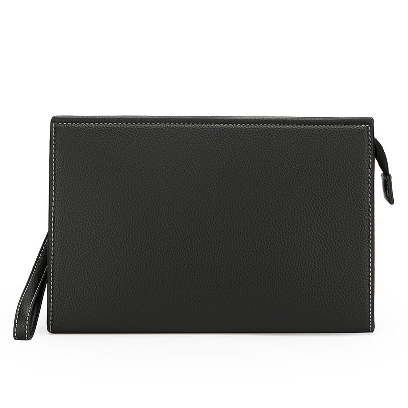 New Clutch Men's Briefcase Soft Leather Fashion Trendy Casual Business