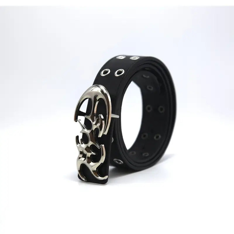 Men's Couple Fashion Korean Style Hollow Punk Pants Belt