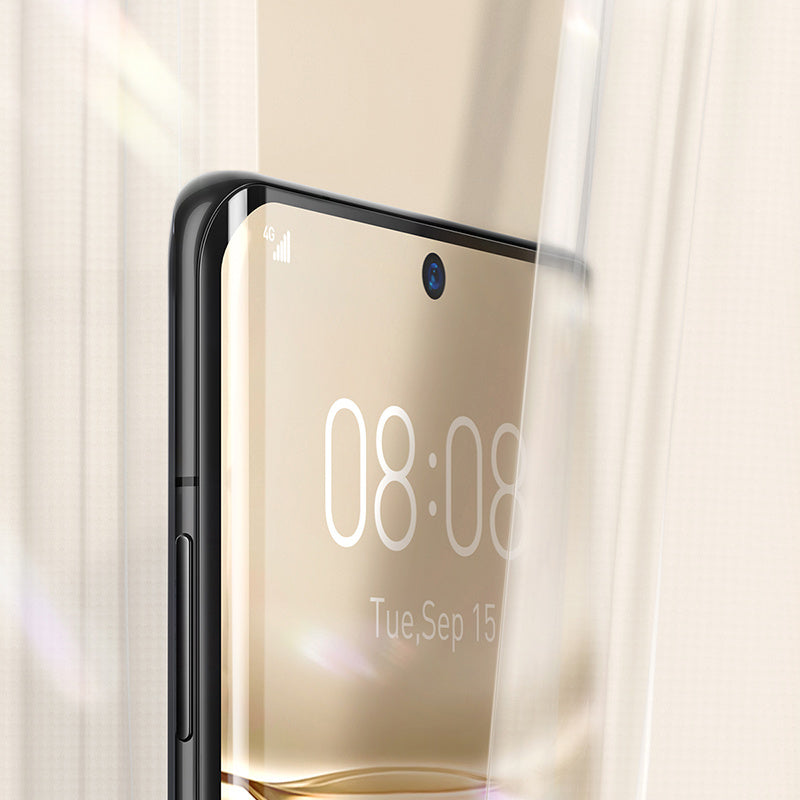 Full Screen Curved Full Adhesive Tempered Film For  P50 Pro Single Pack Black
