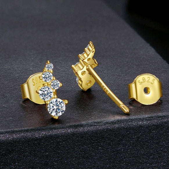 Exquisite Geometric Moissanite Earrings Female Bubble