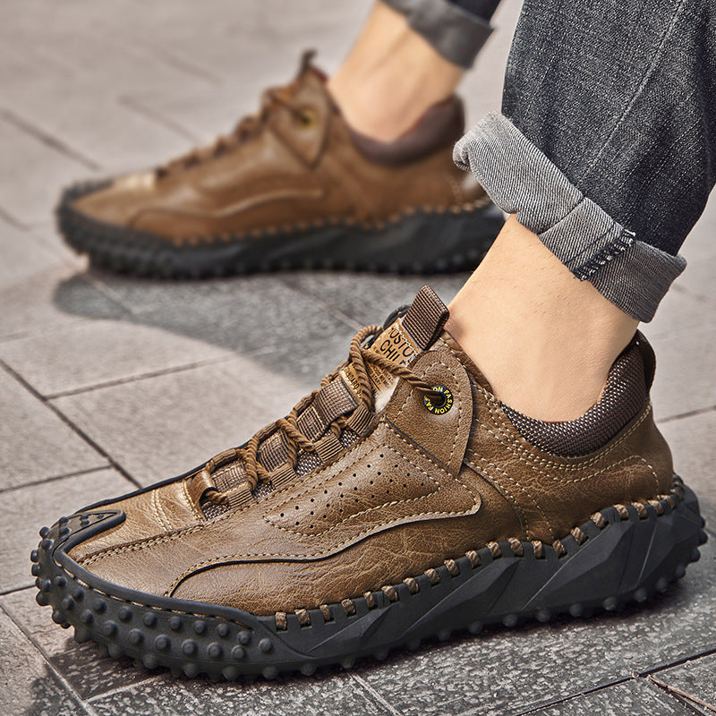 Lace-up Leather Men's Casual Shoes Plus Size