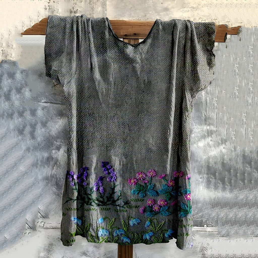 Fashion Digital Printing Loose Casual Women's Top
