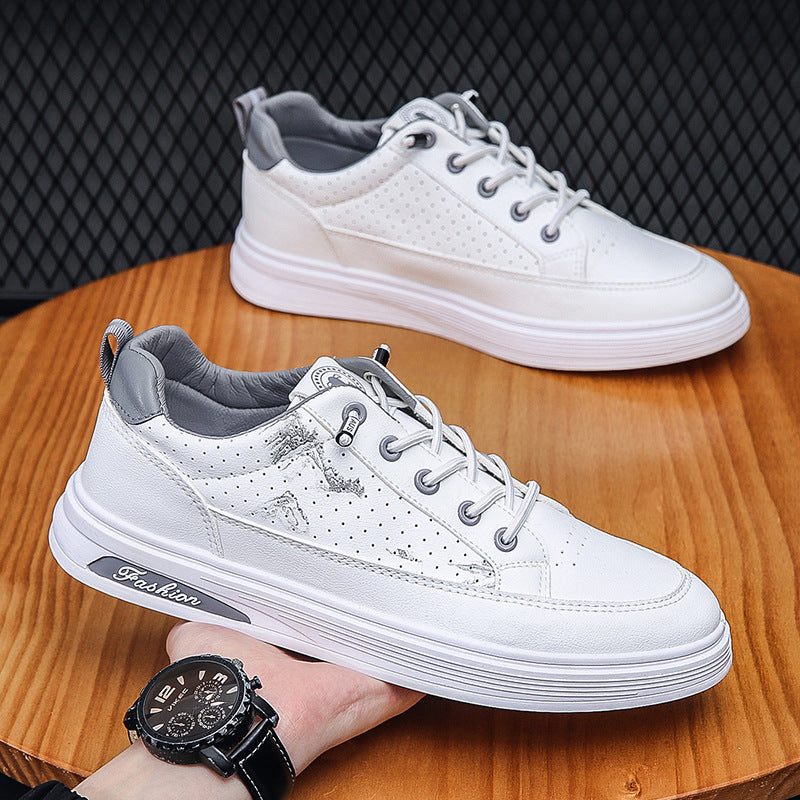 Men's Sports Korean Style Versatile White Trendy Breathable Casual Men's Shoes