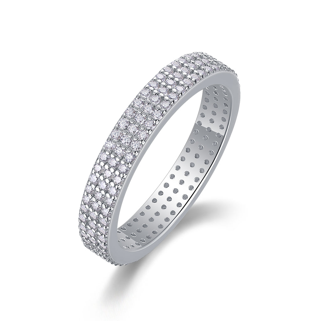 1Light Up The Moments - A Fashionable Jewelry Ring Set With Moissanite S925 Sterling Silver And Platinum-plated Diamond Prohibit TikTok sales