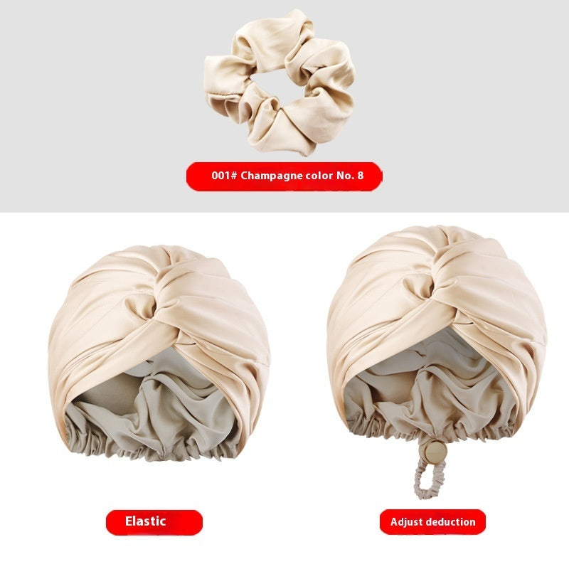Women's Two-tier Adjustable Silk Makeup Cap