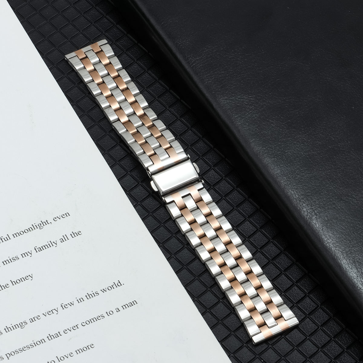 Colorful Five-bead Stainless Steel Strap