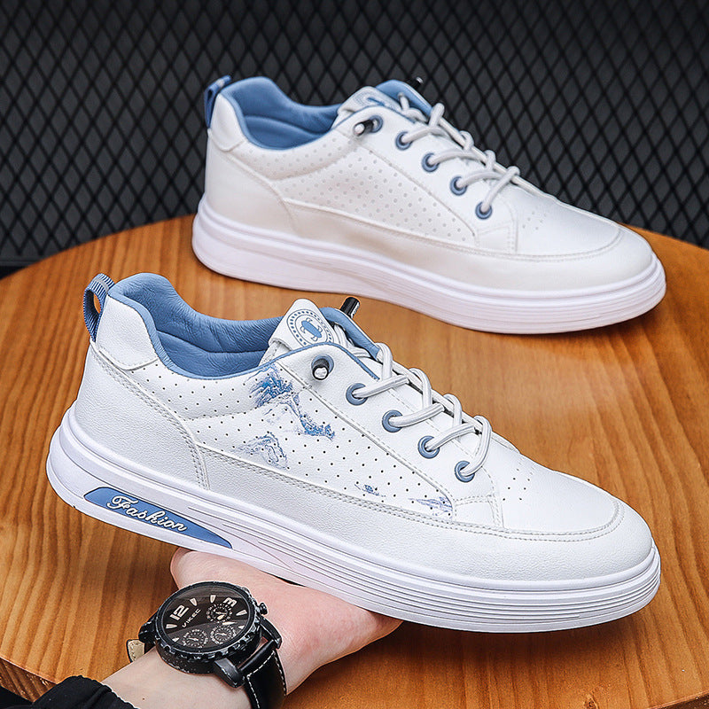 Men's Sports Korean Style Versatile White Trendy Breathable Casual Men's Shoes