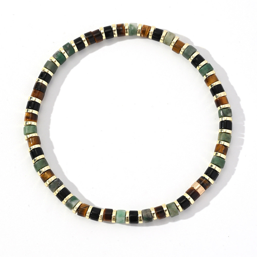 Natural Semi-precious Stone Beads String Men's Bracelet