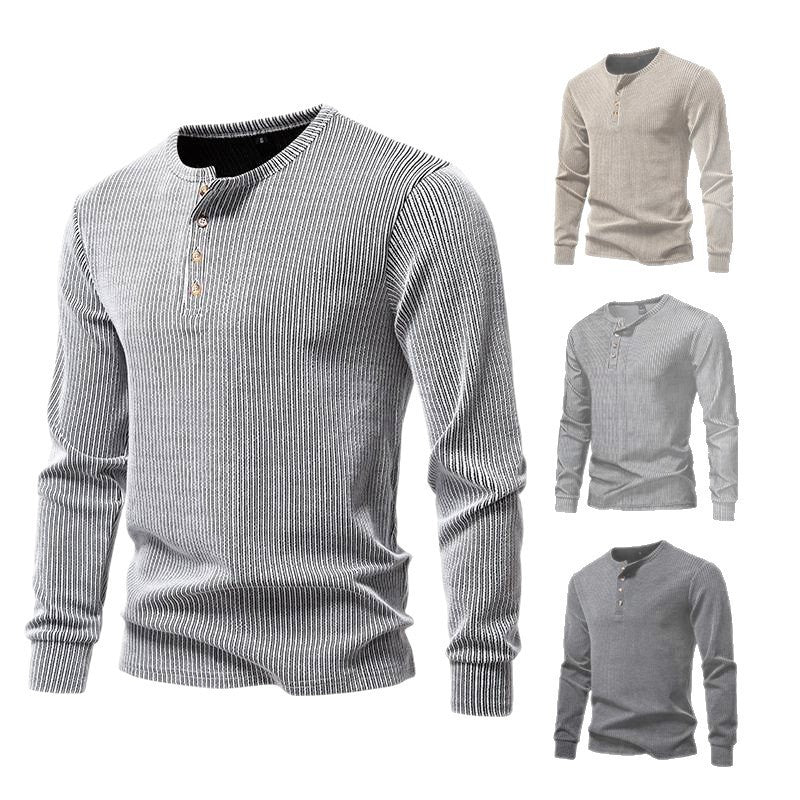 Casual Fashion Long Sleeve Men's Slim Fit Sports T-shirt