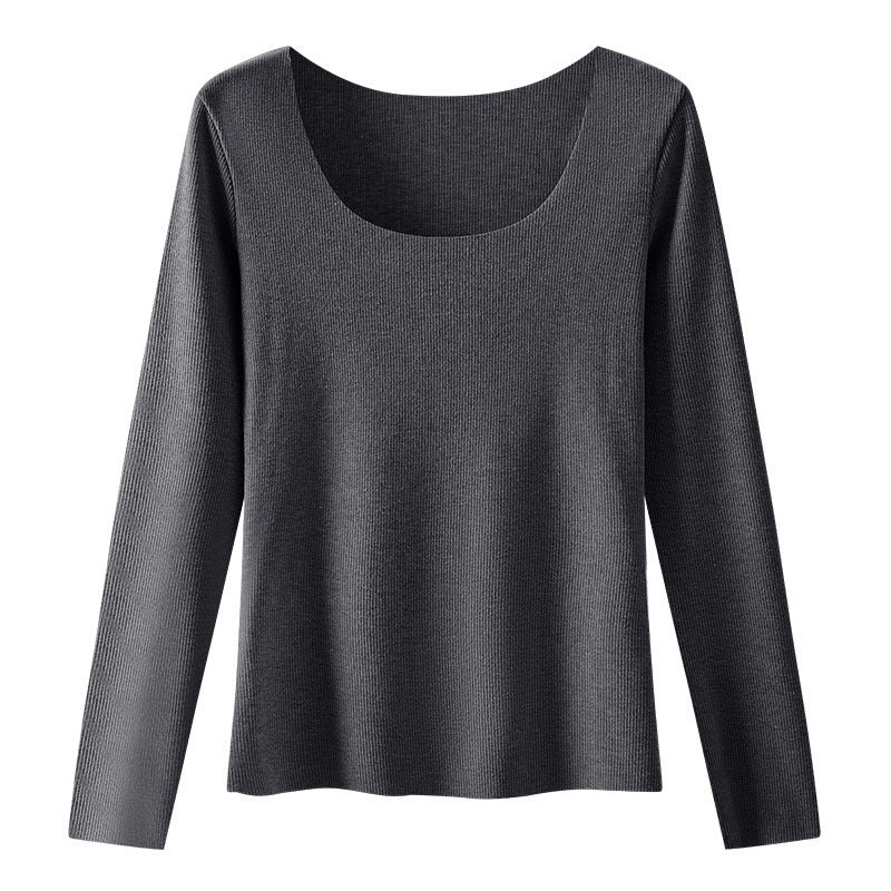 Fashionable Women's Crew-neck Base Layer Top