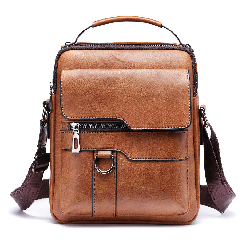 Men's One Shoulder Retro Business Crossbody Bag